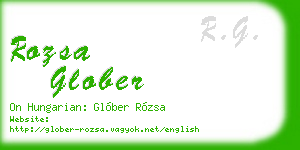 rozsa glober business card